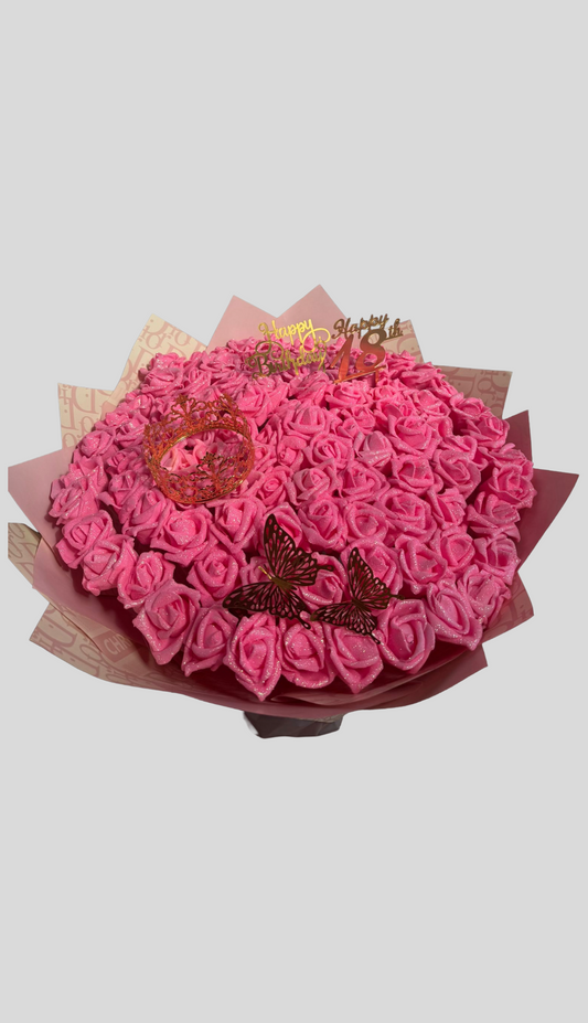 100 Glitter Rozen Met Details